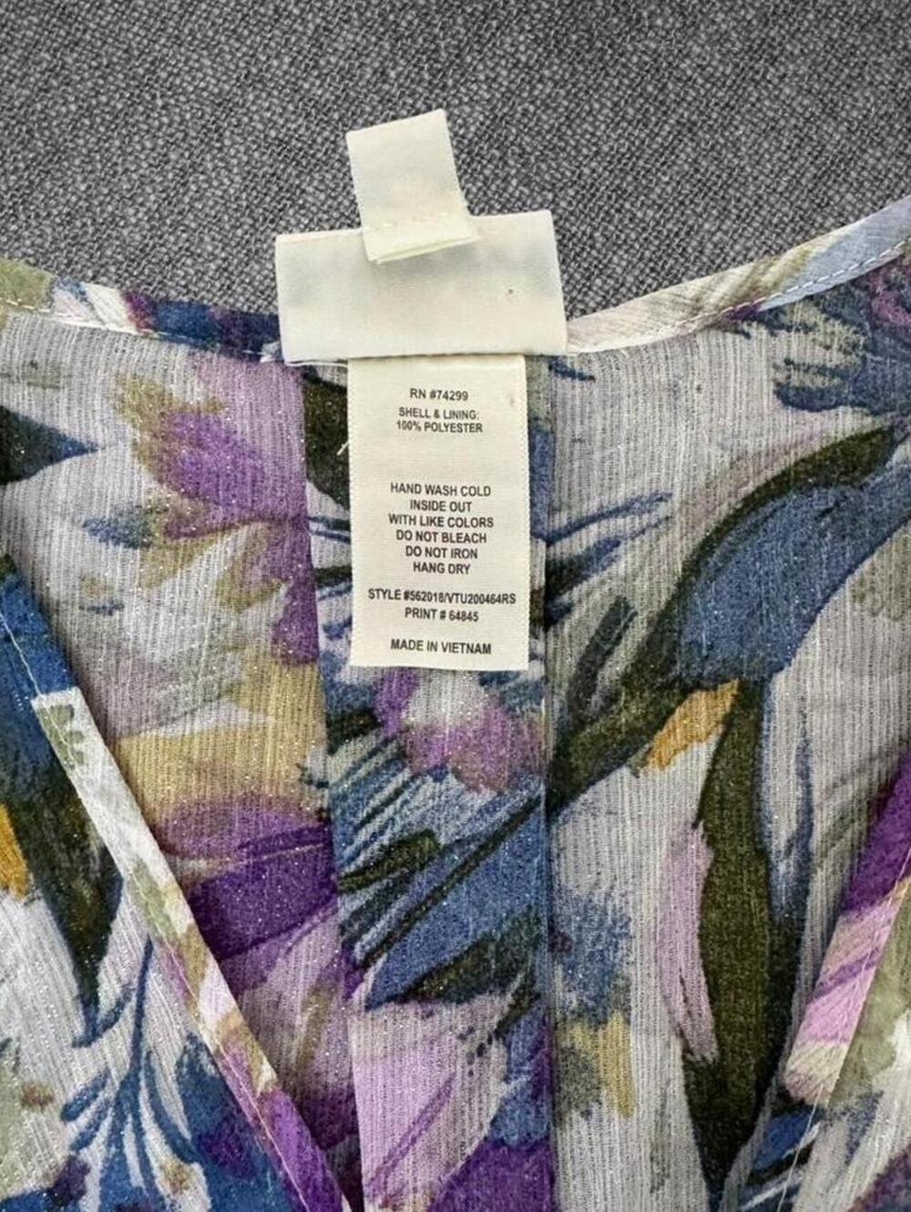 En Focus Petite Floral Wrap Maxi Dress Size 6P - Picture 5 of 8